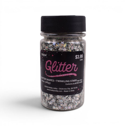 Twinkling Star Shapes Glitter Shaker, 1.4oz