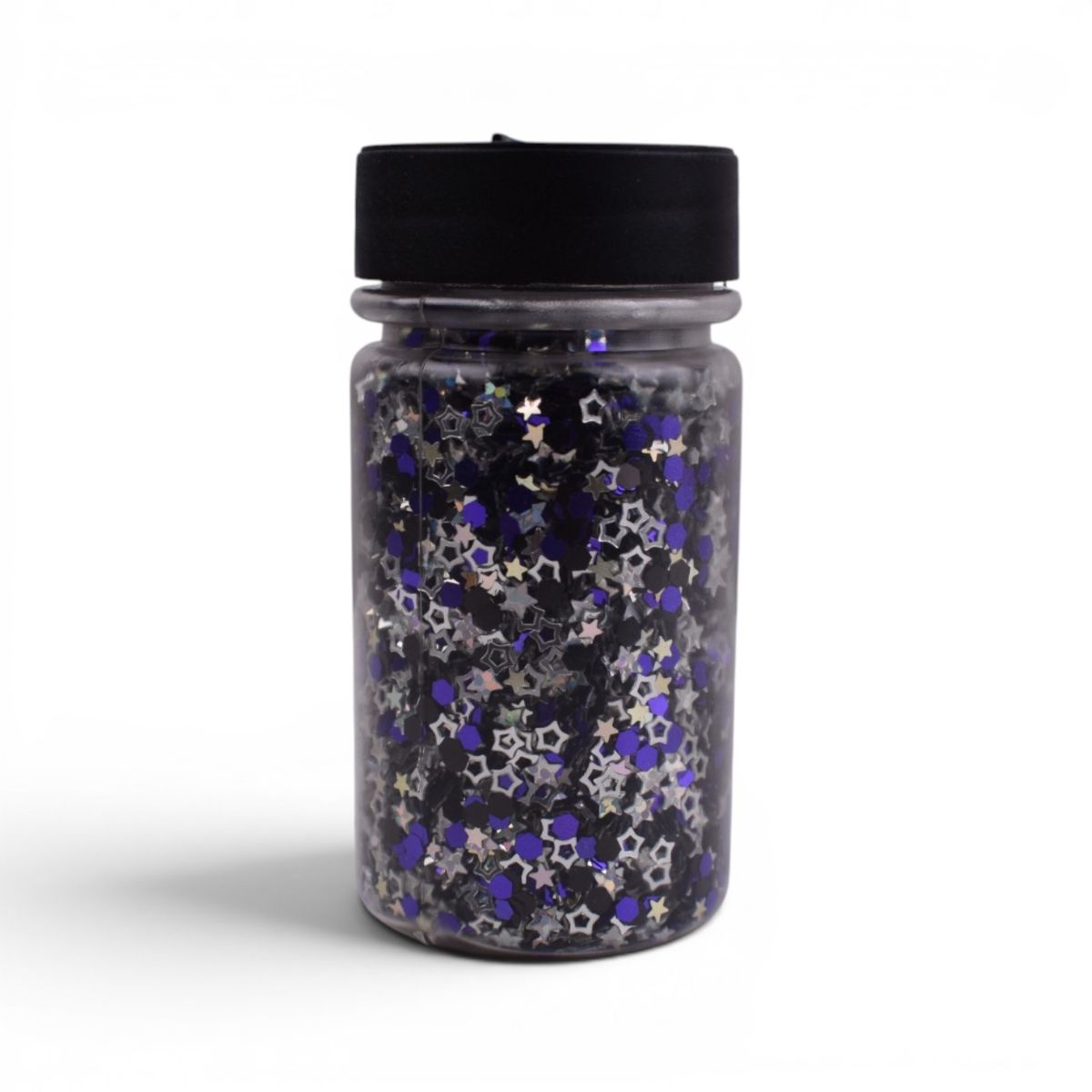 Cosmic Dreams Glitter Shapes in Purple and Silver, 1.4 oz Shaker