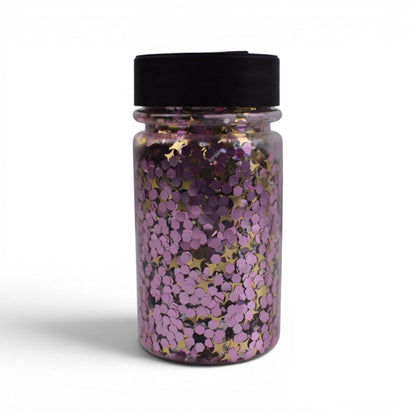 Unicorn Mix Glitter Shapes in Pink and Gold, 1.12oz