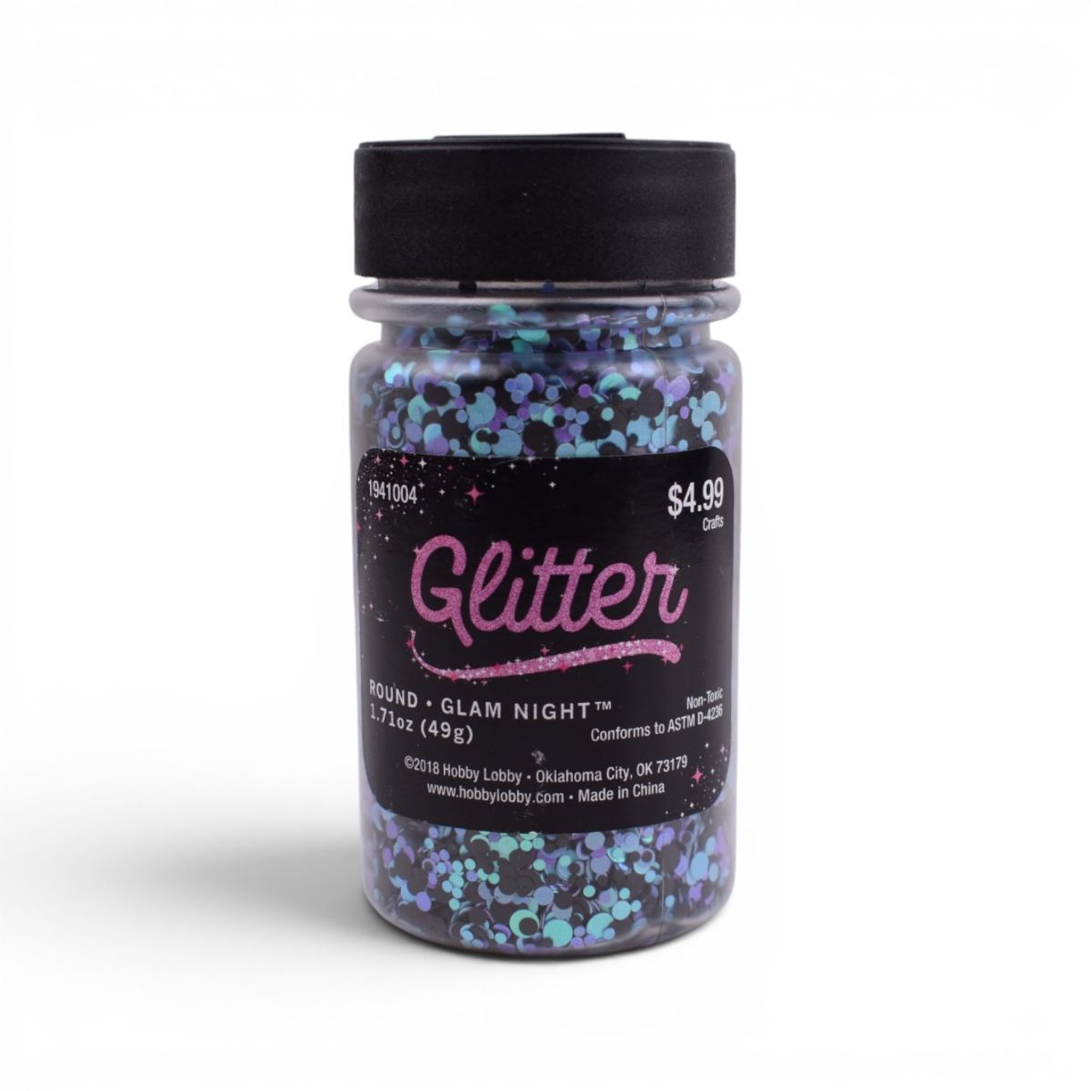 Glam Night Round Glitter Shaker, 1.71oz