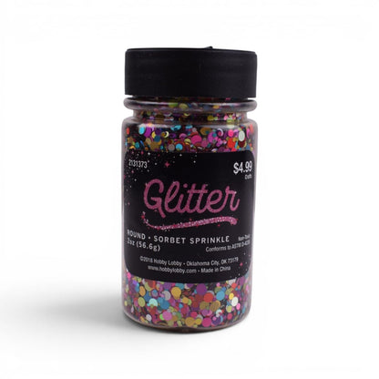 Sorbet Sprinkle Round Glitter Shaker, 2 oz