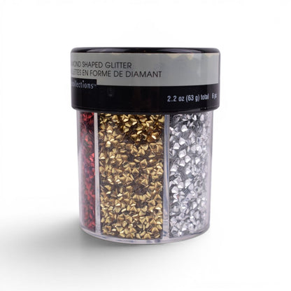 Diamond Shaped Glitter, 6 Color Shaker
