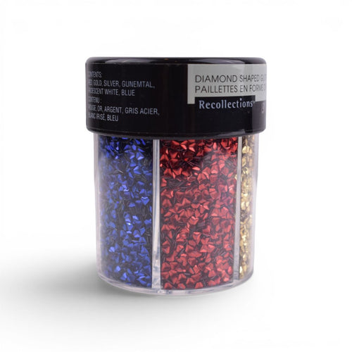 Diamond Shaped Glitter, 6 Color Shaker