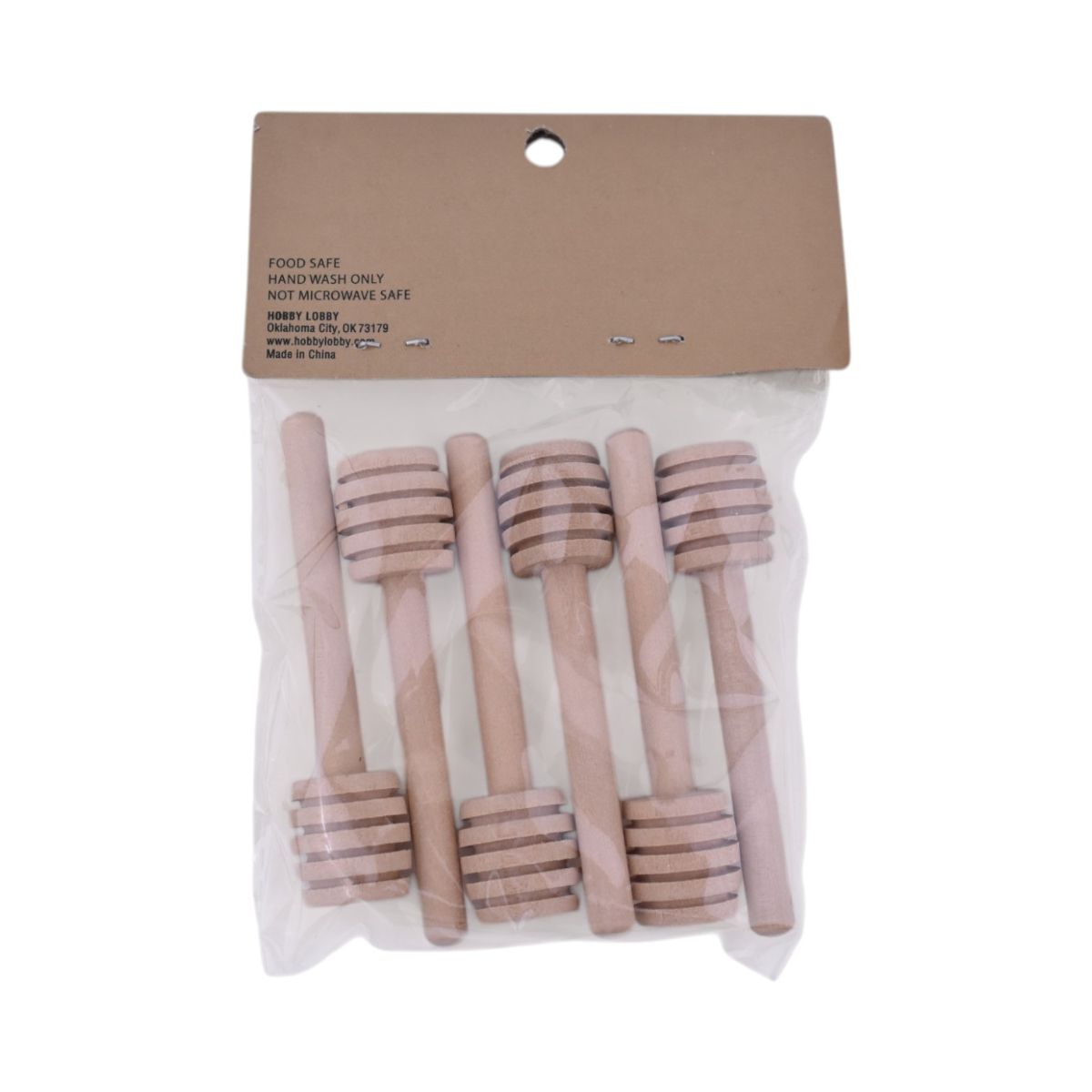 Wooden Honey Dippers, Set of 6
