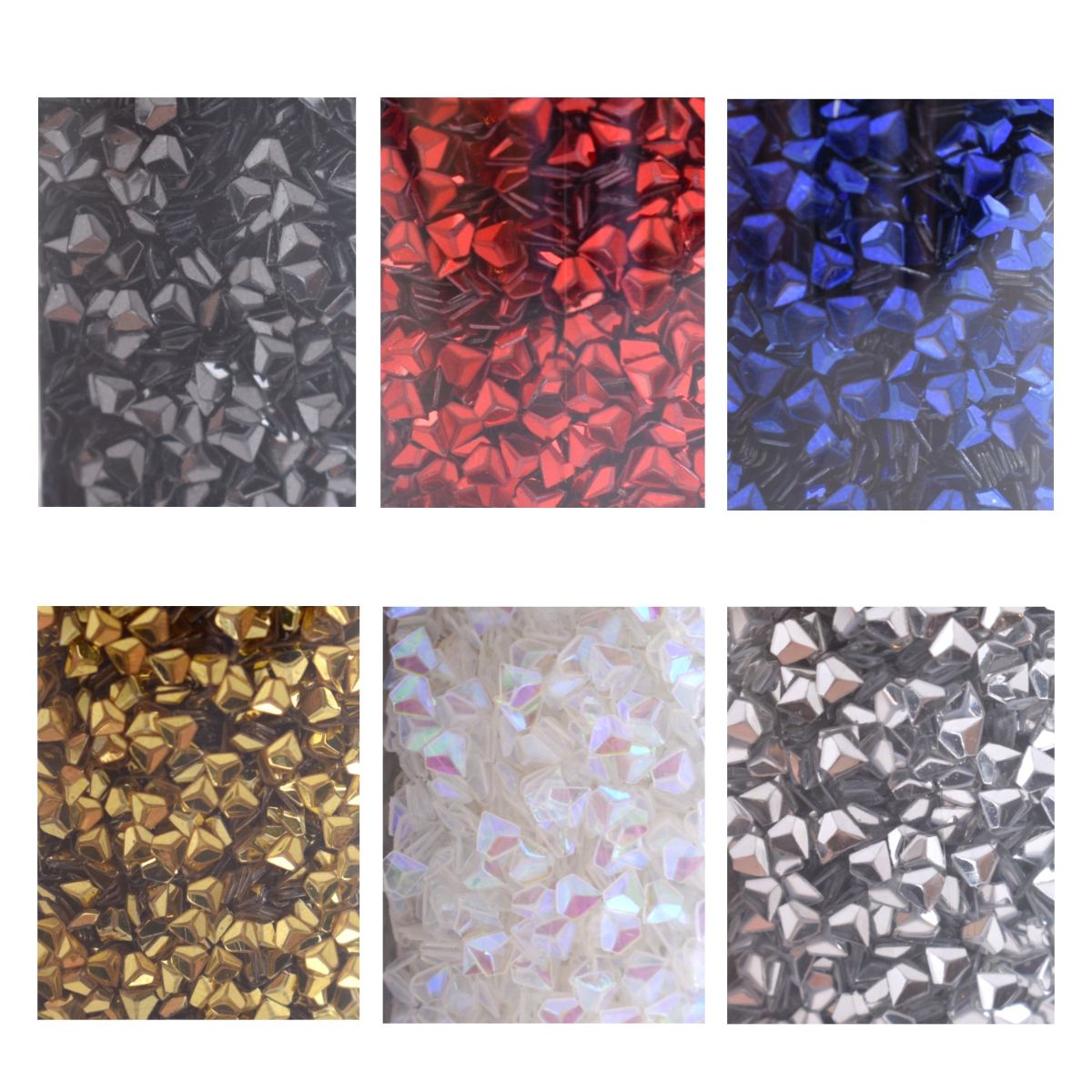 Diamond Shaped Glitter, 6 Color Shaker