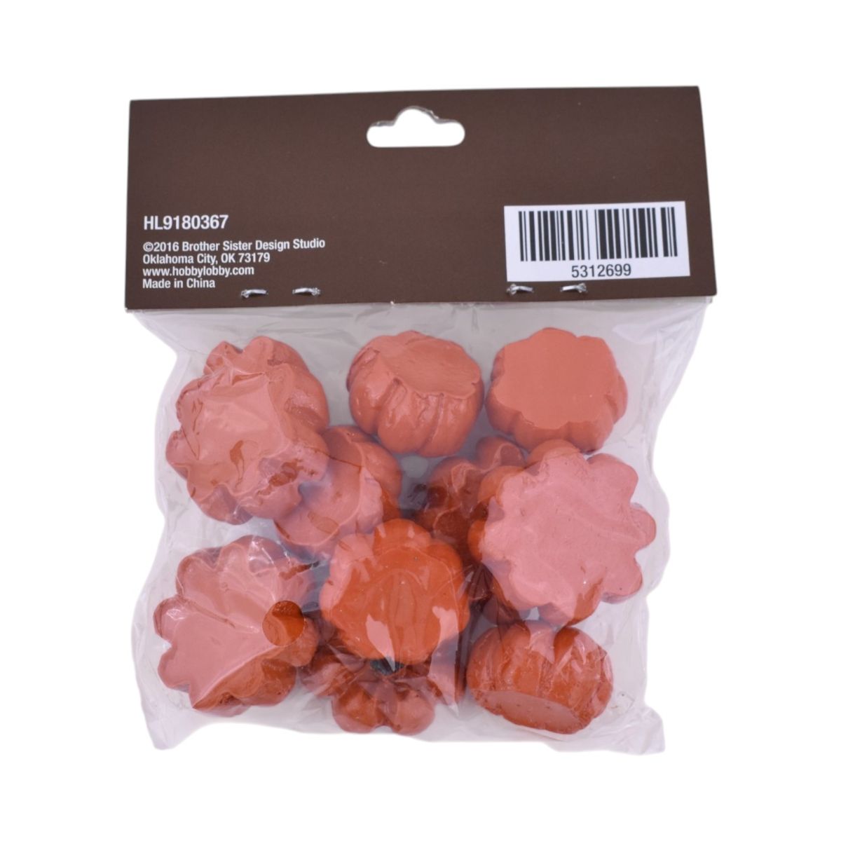 Mini Orange Pumpkins, 10 pc