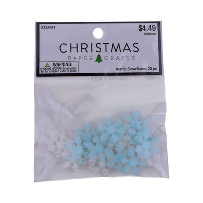 Acrylic Snowflakes, 20 pc