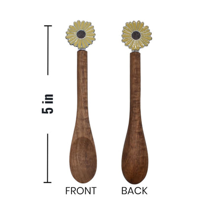 Fall Sunflower Wooden Spoons, Set of 4