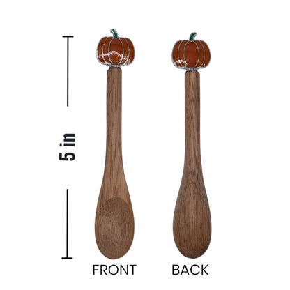 Fall Pumpkin Wooden Spoons, Set of 4