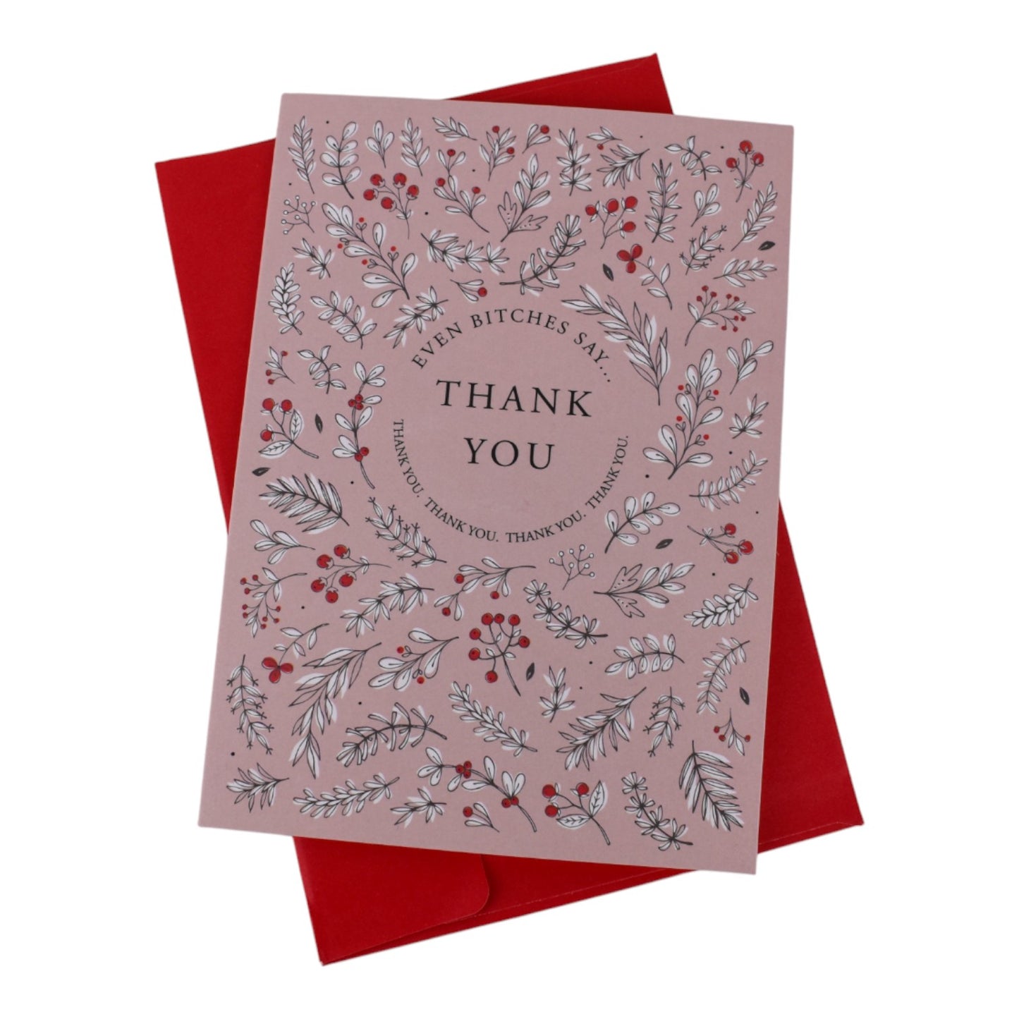 Sassy Thank You Greeting Cards – Set of 4 (With Envelopes)