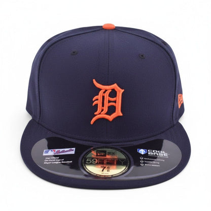 New Era Detroit Tigers Navy Fitted Cap, Size 7 5/8