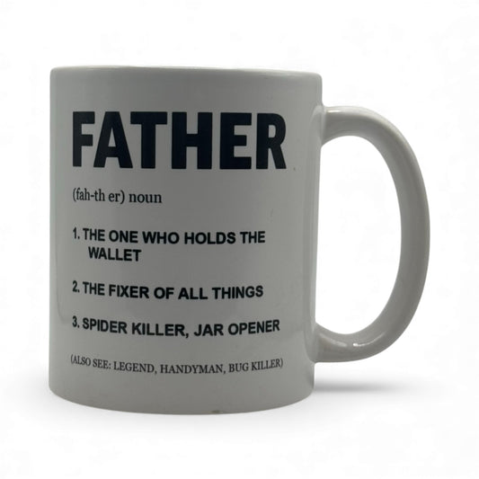 Definition of Father – White Ceramic Coffee Mug (11oz)