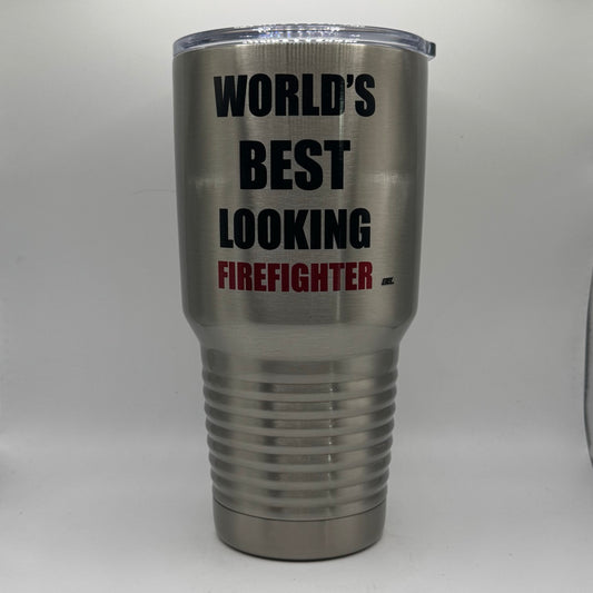 World’s Best Looking Firefighter – 30 oz Polar Camel Tumbler with Lid