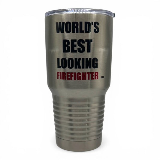 World’s Best Looking Firefighter – 30 oz Polar Camel Tumbler with Lid