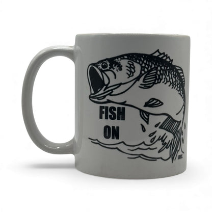 Fish On – White Ceramic Coffee Mug (11oz)