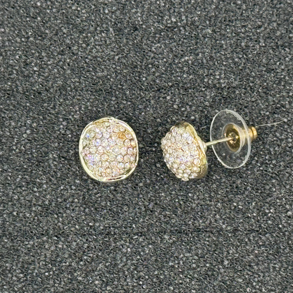 Tortoise Shell Dome Stud Earrings