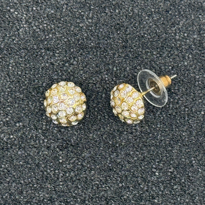 Crystal Dome Stud Earrings