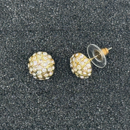Crystal Dome Stud Earrings