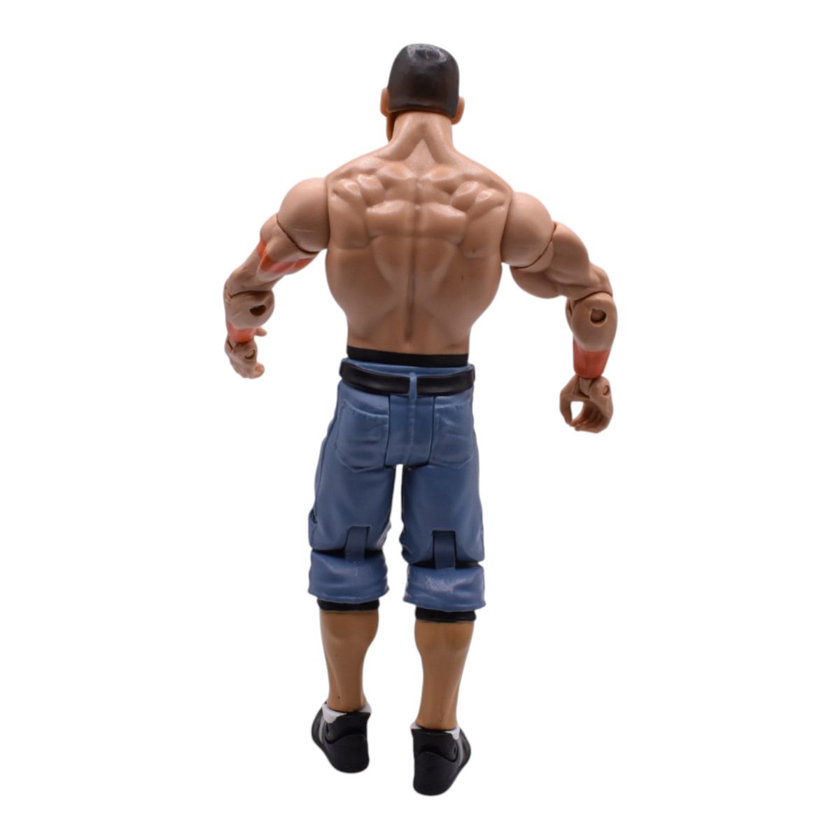 WWE John Cena Action Figure by Mattel with Blue Jean Shorts and Orange Armbands