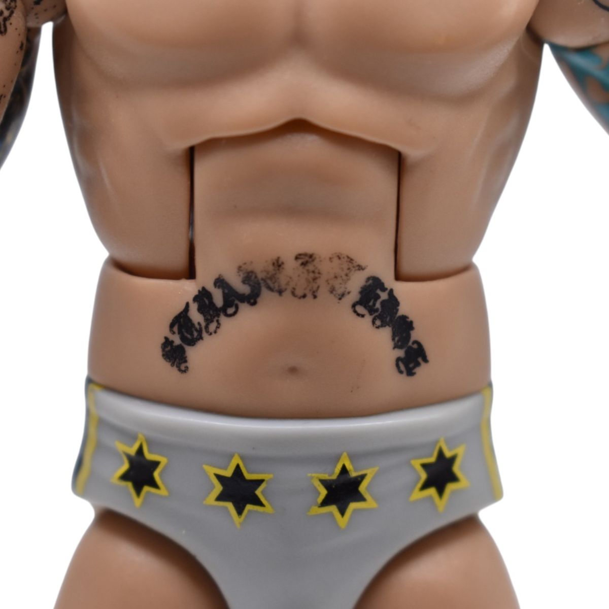 WWE CM Punk Action Figure White Star Trunks Loose