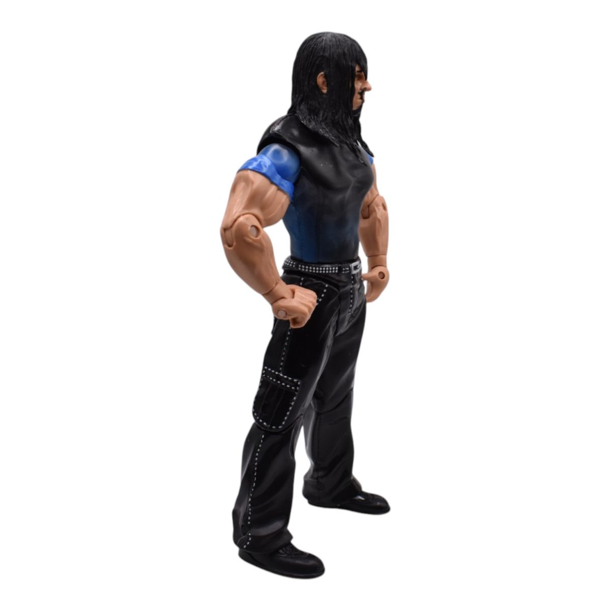 WWE Mattel AJ Styles Wrestling Action Figure in Black and Blue Shirt