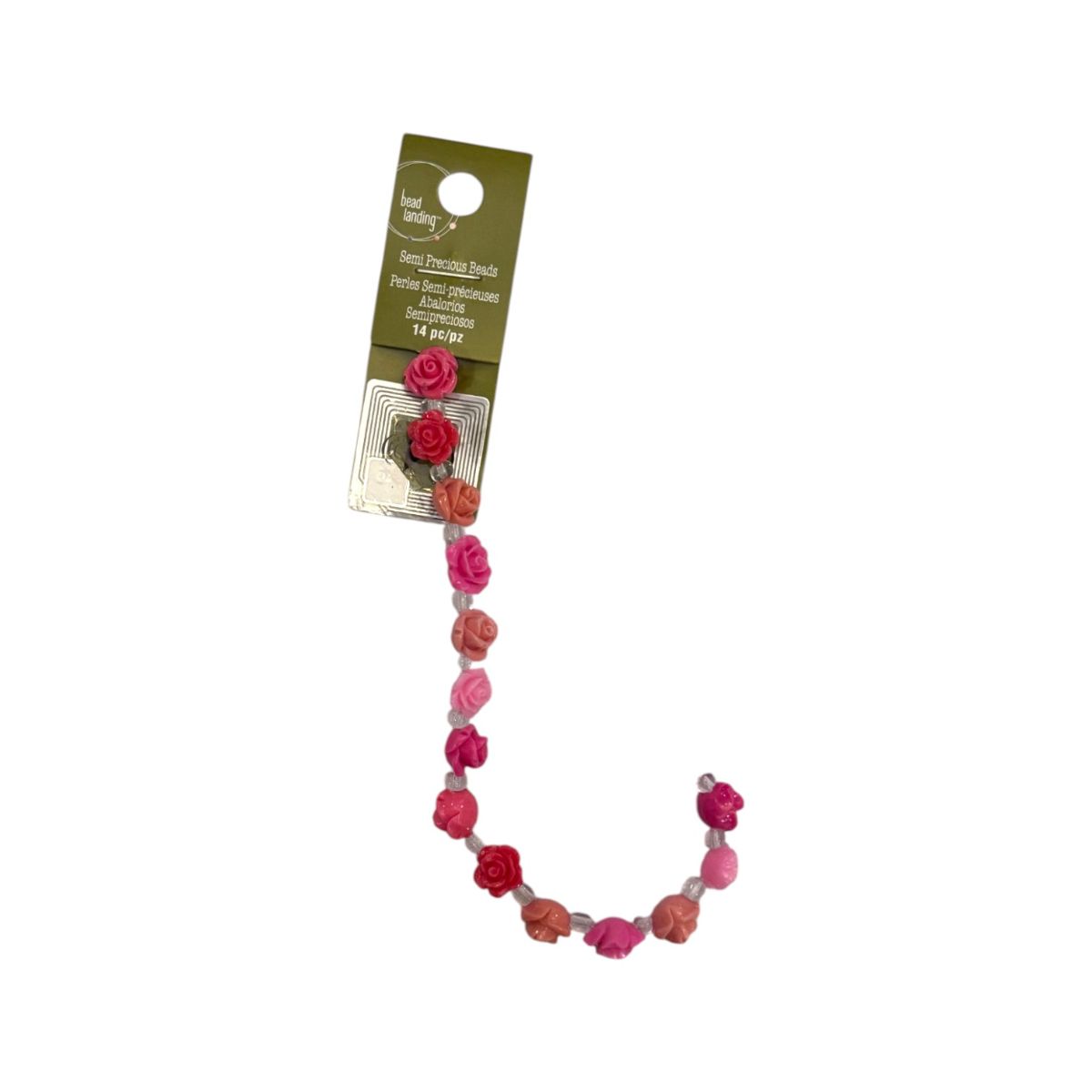 Rose Flower Beads, 11 pc