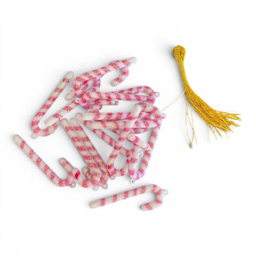 Glitter Candy Cane Ornaments, 18 Count