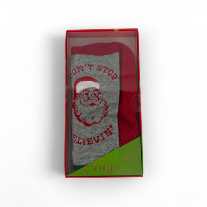 Footsie Christmas Socks Gift Set  - Don't Stop Believin' (2 Pack)