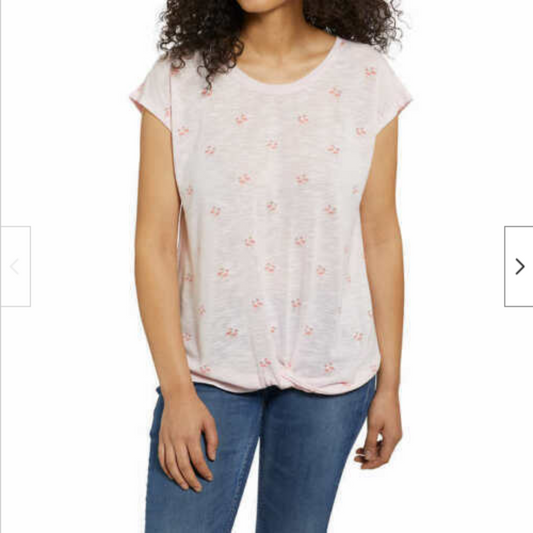 IZOD Ladies Casual Loose Shirt Printed Flamingo Tee
