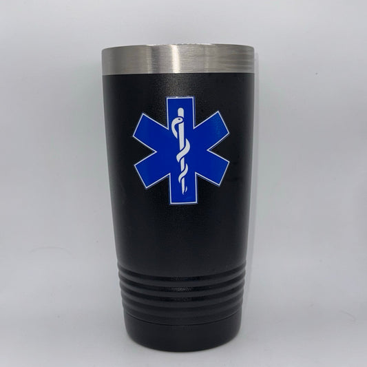 Star of Life Symbol – 20 oz Black Tumbler