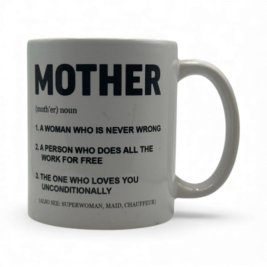 Definition of Mother – White Ceramic Coffee Mug (11oz)