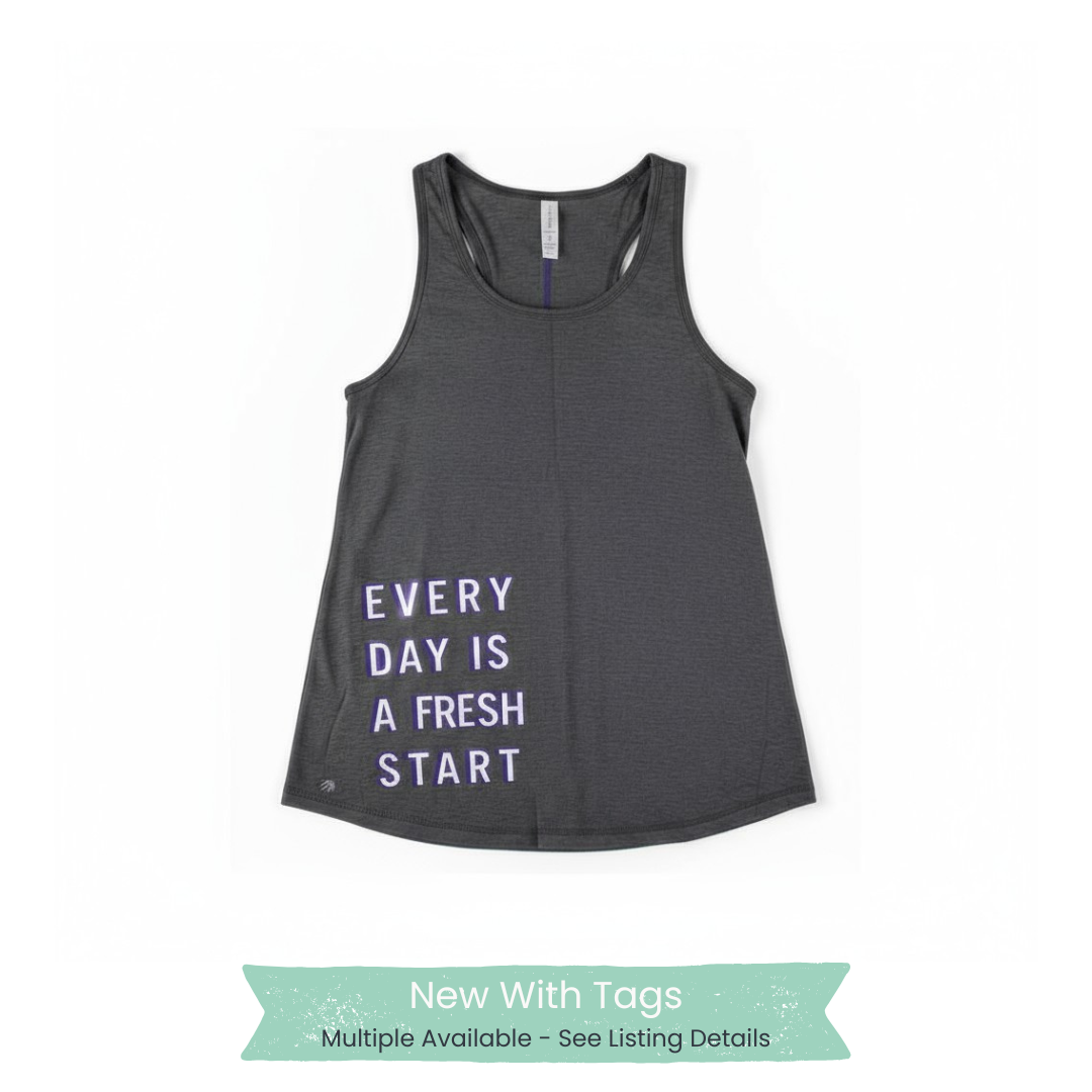 Ideology Charcoal Gray “Every Day Is a Fresh Start” Tank