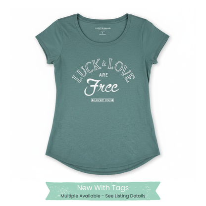 Lucky Brand “Luck & Love Are Free” Graphic Tee