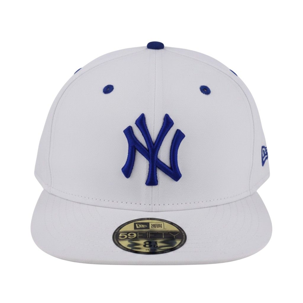New Era New York Yankees White Fitted Cap, Size 8 1/8