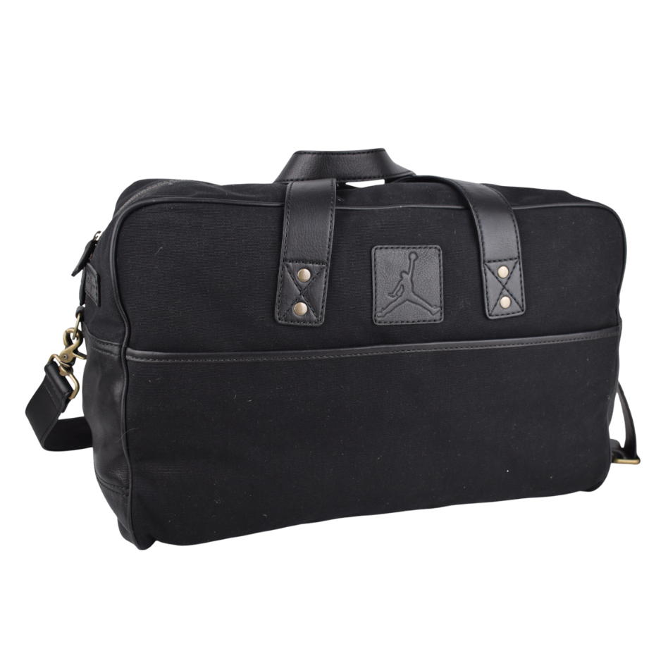 Jordan Brand x Cole Haan Black Canvas & Leather Weekender Duffel Bag
