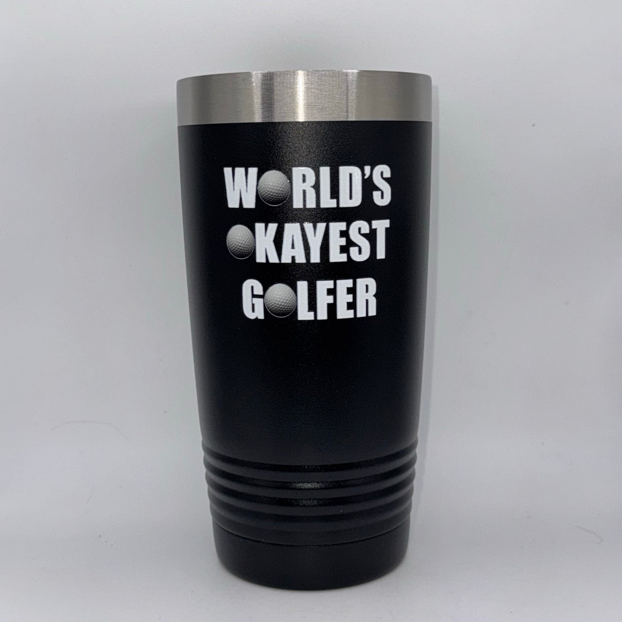 World’s Okayest Golfer – 20 oz Black Tumbler
