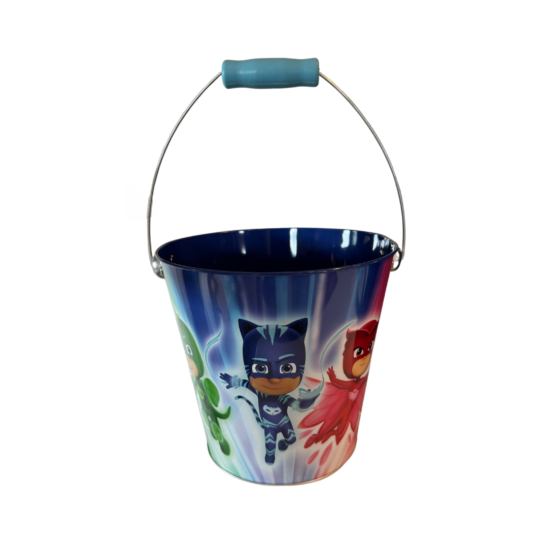 PJ Masks Tin Bucket with Handle – Catboy, Owlette & Gekko