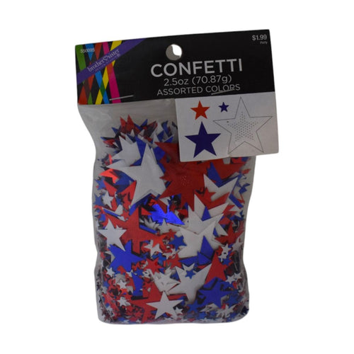 Patriotic Stars Confetti, Assorted Colors