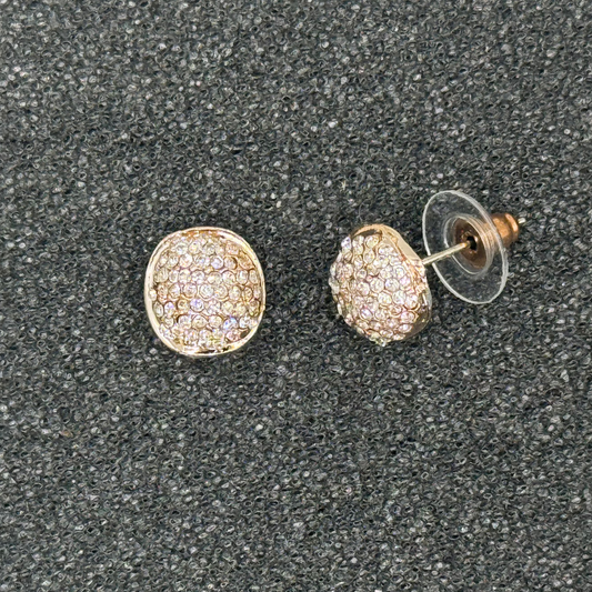 Tortoise Shell Dome Stud Earrings