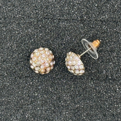 Crystal Dome Stud Earrings