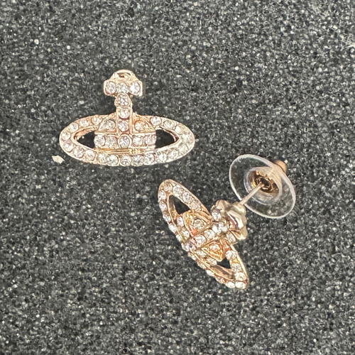 Crystal Saturn Earrings – Rose Gold, Gold, or Silver
