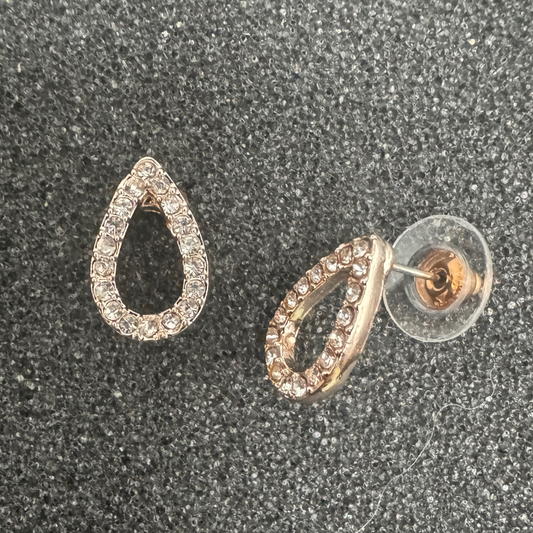 Crystal Teardrop Earrings – Rose Gold, Gold, or Silver