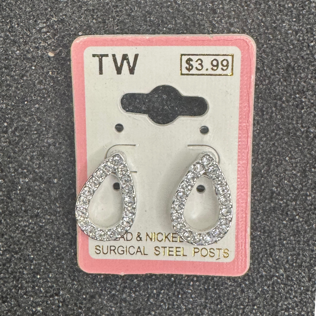 Crystal Teardrop Earrings – Rose Gold, Gold, or Silver