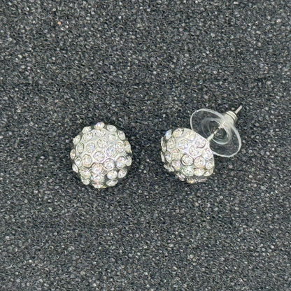 Crystal Dome Stud Earrings