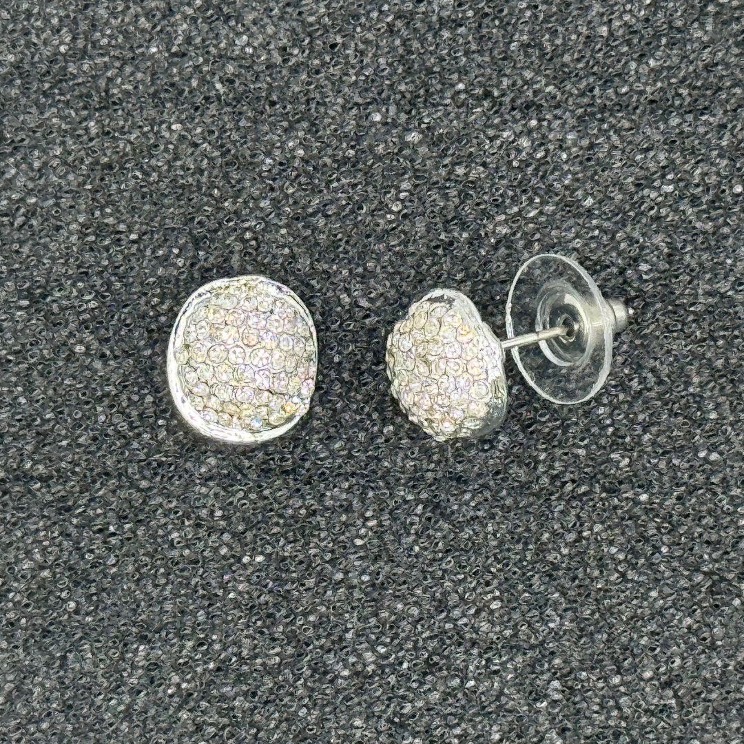Tortoise Shell Dome Stud Earrings