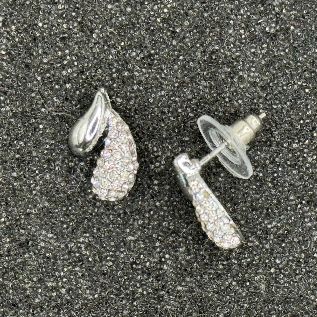 Double Teardrop Crystal Stud Earrings – Rose Gold, Gold, or Silver