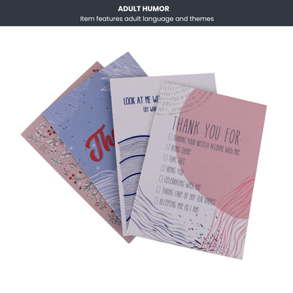 Sassy Thank You Greeting Cards – Set of 4 (With Envelopes)