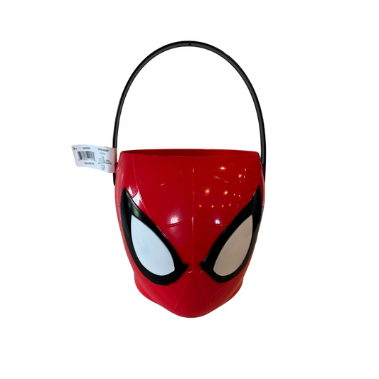 Marvel Spider-Man Figural Bucket – Red Plastic Character Pail
