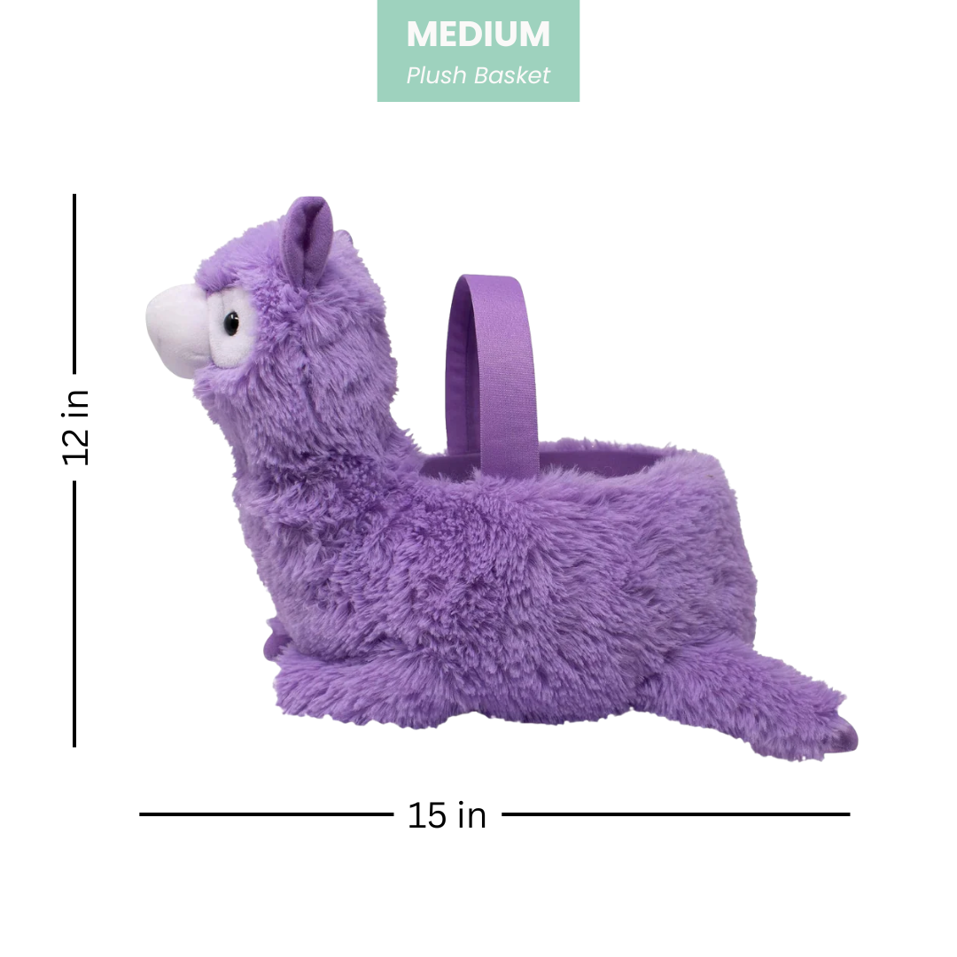Llama Plush Basket