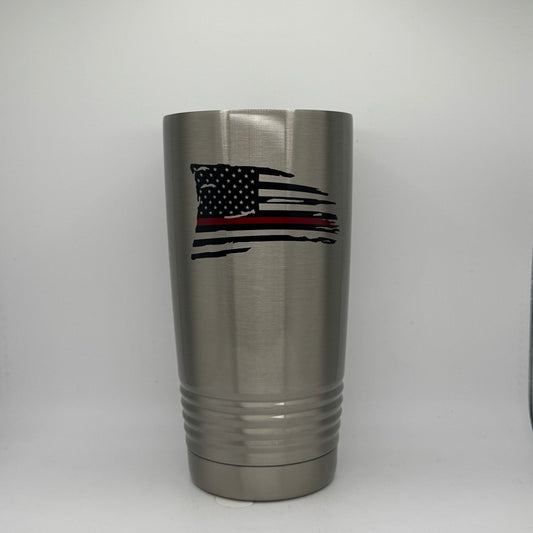 Thin Red Line American Flag  – 20 oz Stainless Steel Tumbler